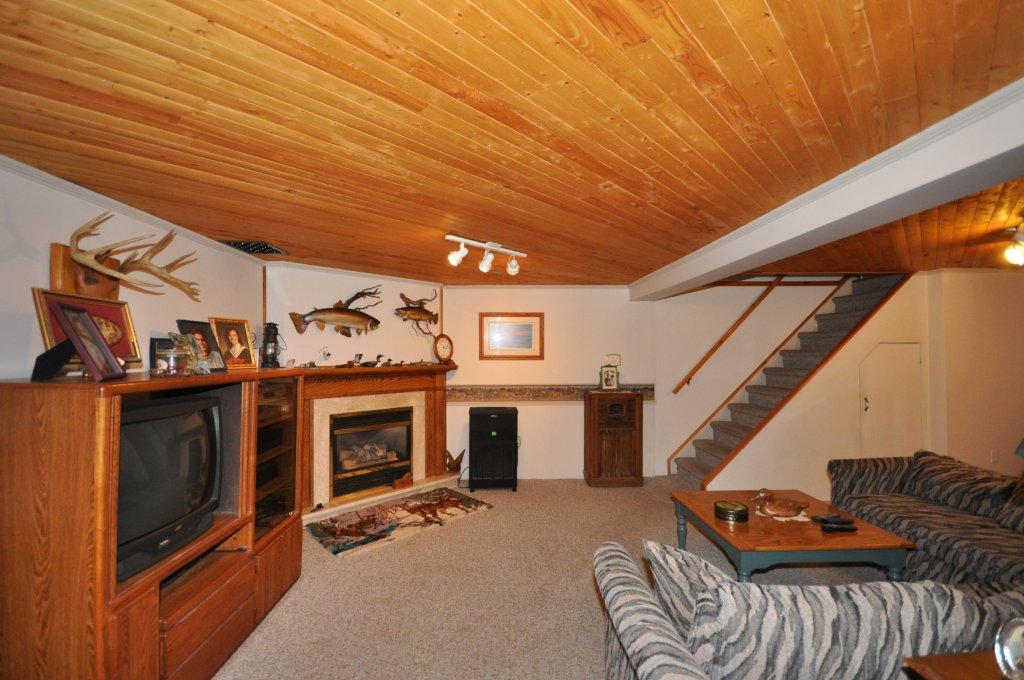 Lower Level with corner gas fireplace