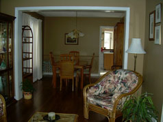  View of dining room from living room